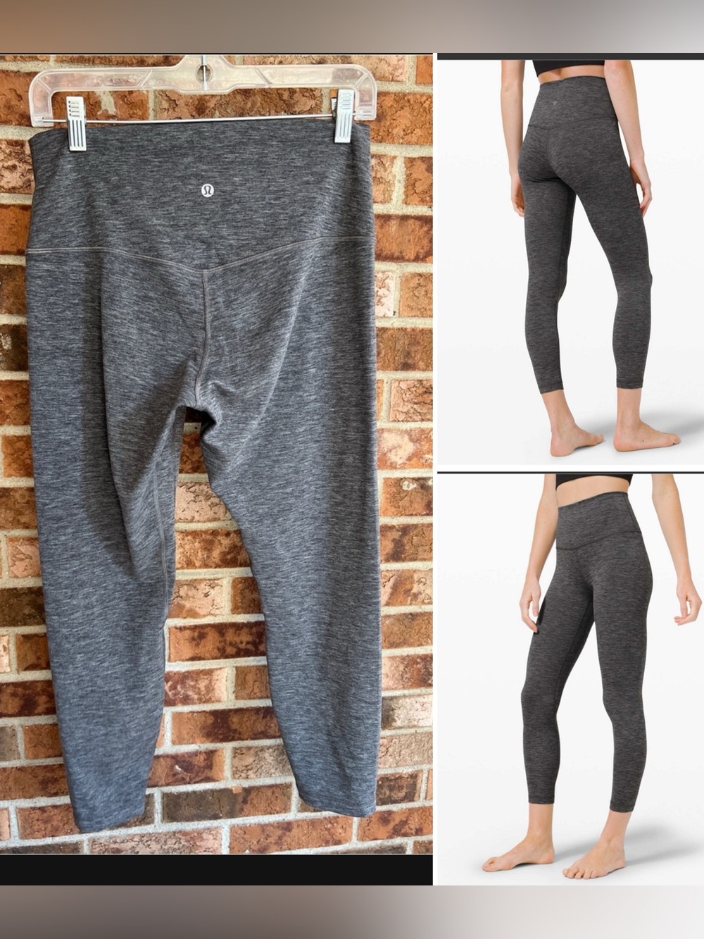 Lululemon 2020 Align Pant 25" Heathered Black EUC Size 10